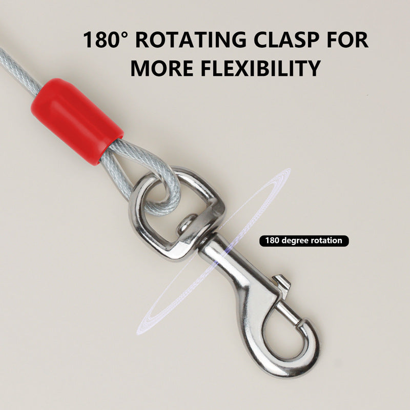 Double Hook Wire Rope Dog Leash