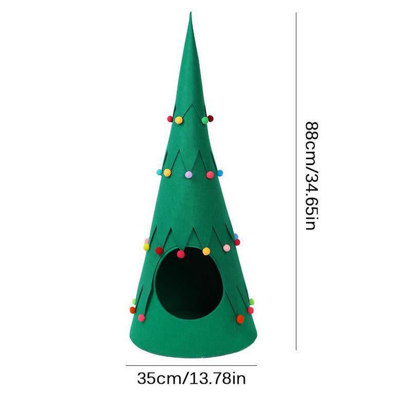 Pet Felt Christmas Tree Foldable Kennel Dogs And Cats