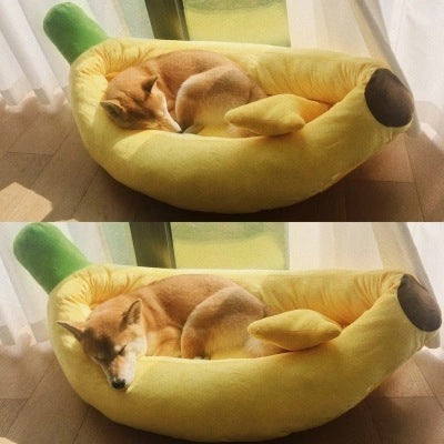 Washable Pet Banana Kennel Pet Bed