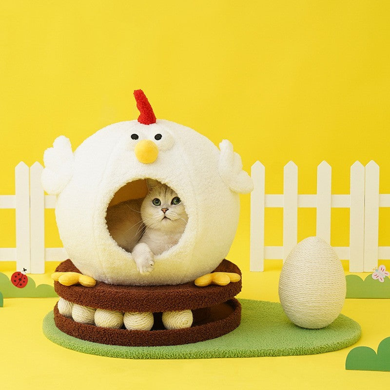 Cooling Summer Cat House Turntable Toys