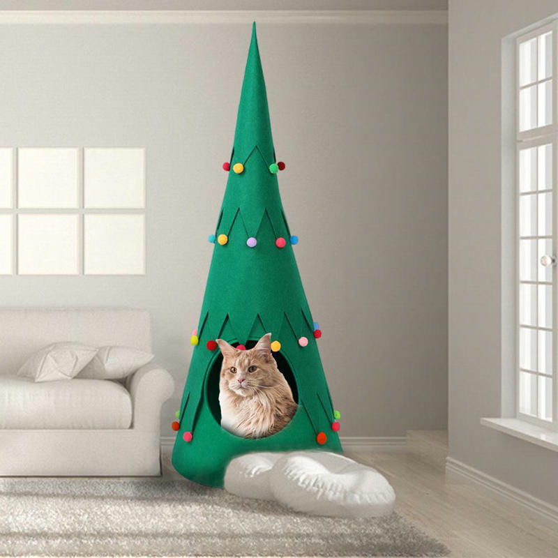 Pet Felt Christmas Tree Foldable Kennel Dogs And Cats