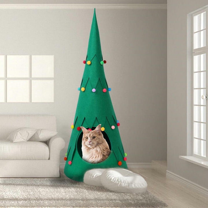 Pet Felt Christmas Tree Foldable Kennel Dogs And Cats