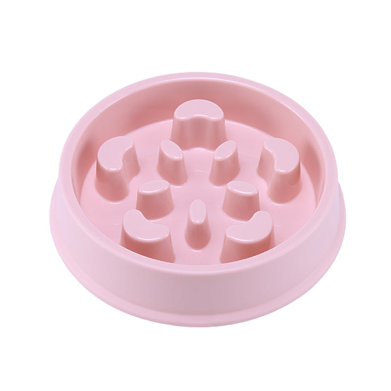 Petal-shaped Plastic Pet Slow Feeding Bowl