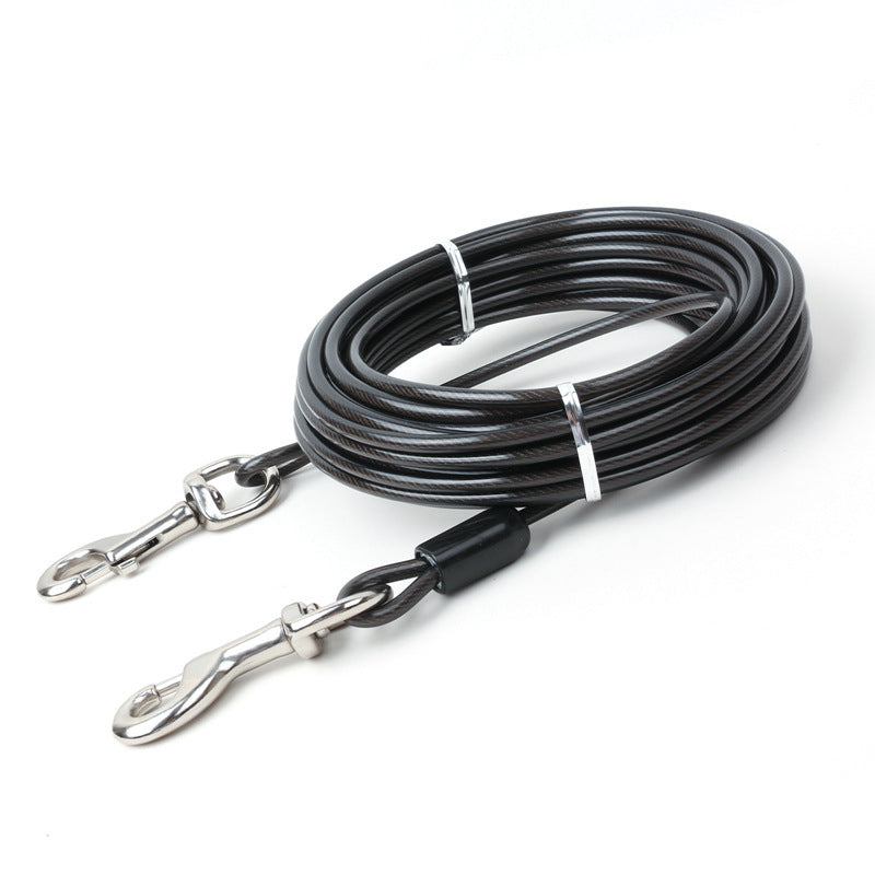 Double Hook Wire Rope Dog Leash