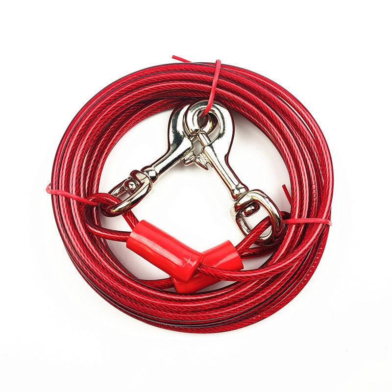 Double Hook Wire Rope Dog Leash