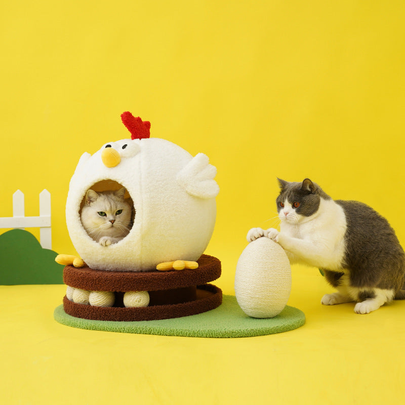 Cooling Summer Cat House Turntable Toys
