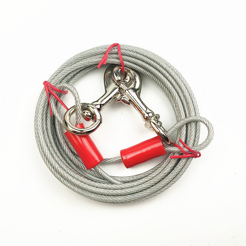 Double Hook Wire Rope Dog Leash