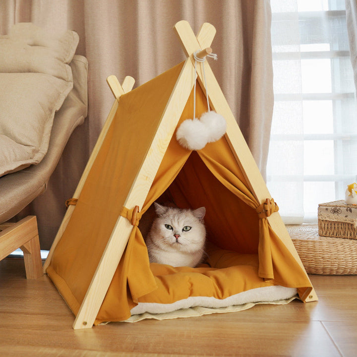 Pet Kennel Cat Litter Removable And Washable Striped Canvas